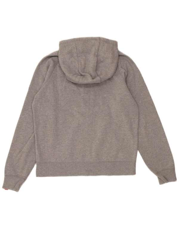 Nike Mens Zip Hoodie Sweater Medium Grey Cotton Sports