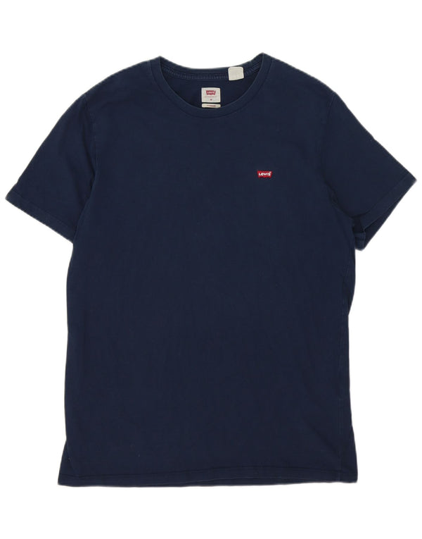 LEVI'S Herre Standard T-Shirt Top Medium Marineblå Bomuld