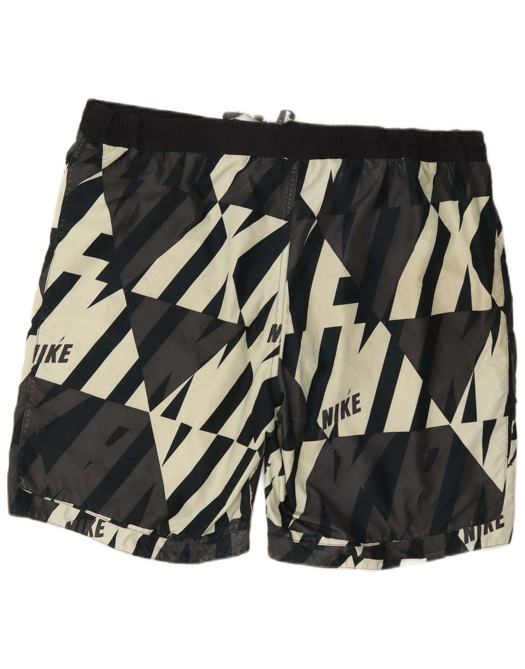Nike grafiske badeshorts til mænd, store sorte polyester