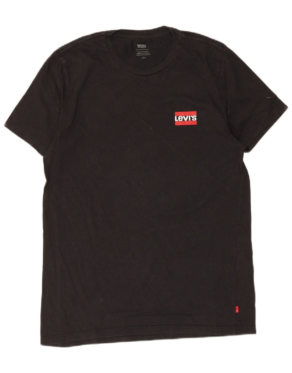 Levi's Herre T-Shirt Top Stor Sort Bomuld
