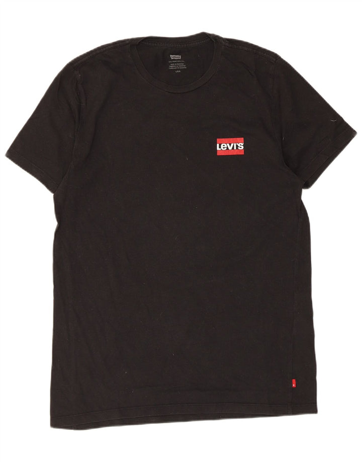 Levi's Herre T-Shirt Top Stor Sort Bomuld