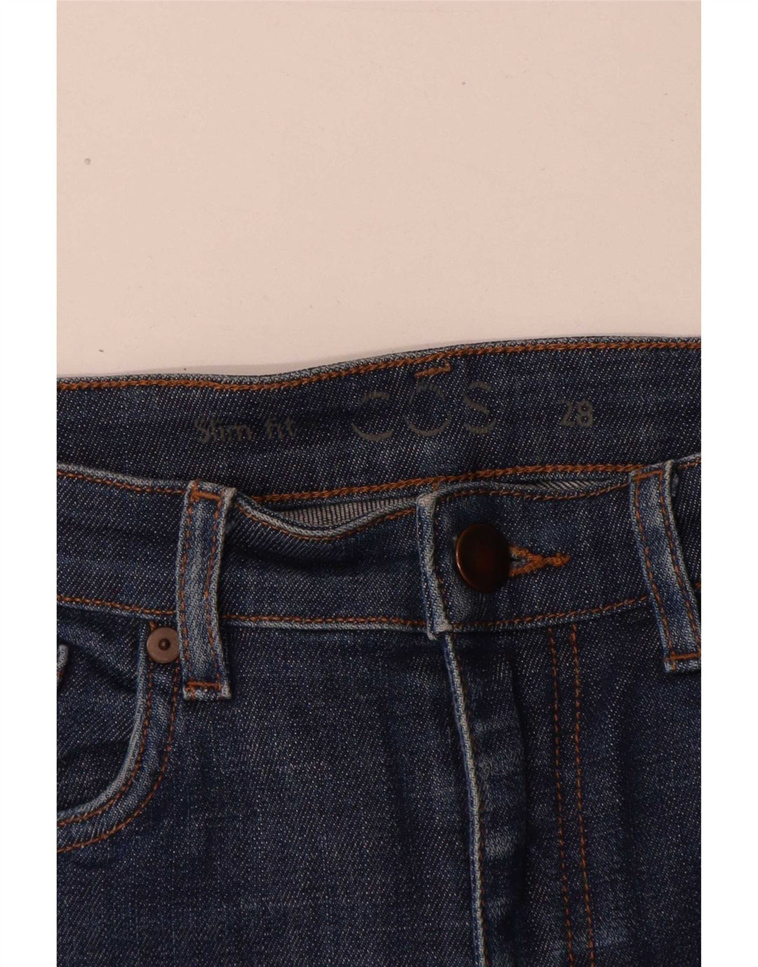 Cos Dame Slim Jeans W28 L29 Blå Bomuld