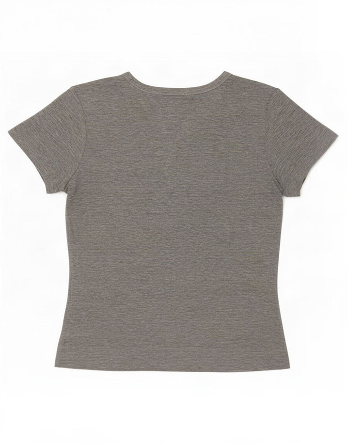 Champion Dame T-Shirt Top UK 12 Medium Grå