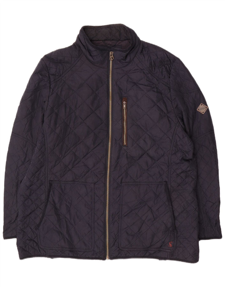 Joules Herre Quiltet Jakke UK 44 2XL Navy Blue Polyester