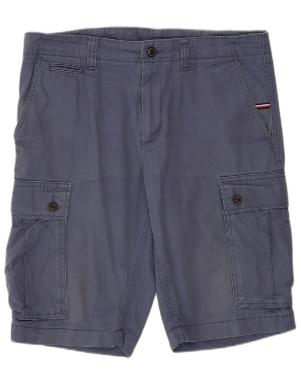 Tommy Hilfiger Mens Cargo Shorts W32 Medium Blue Cotton