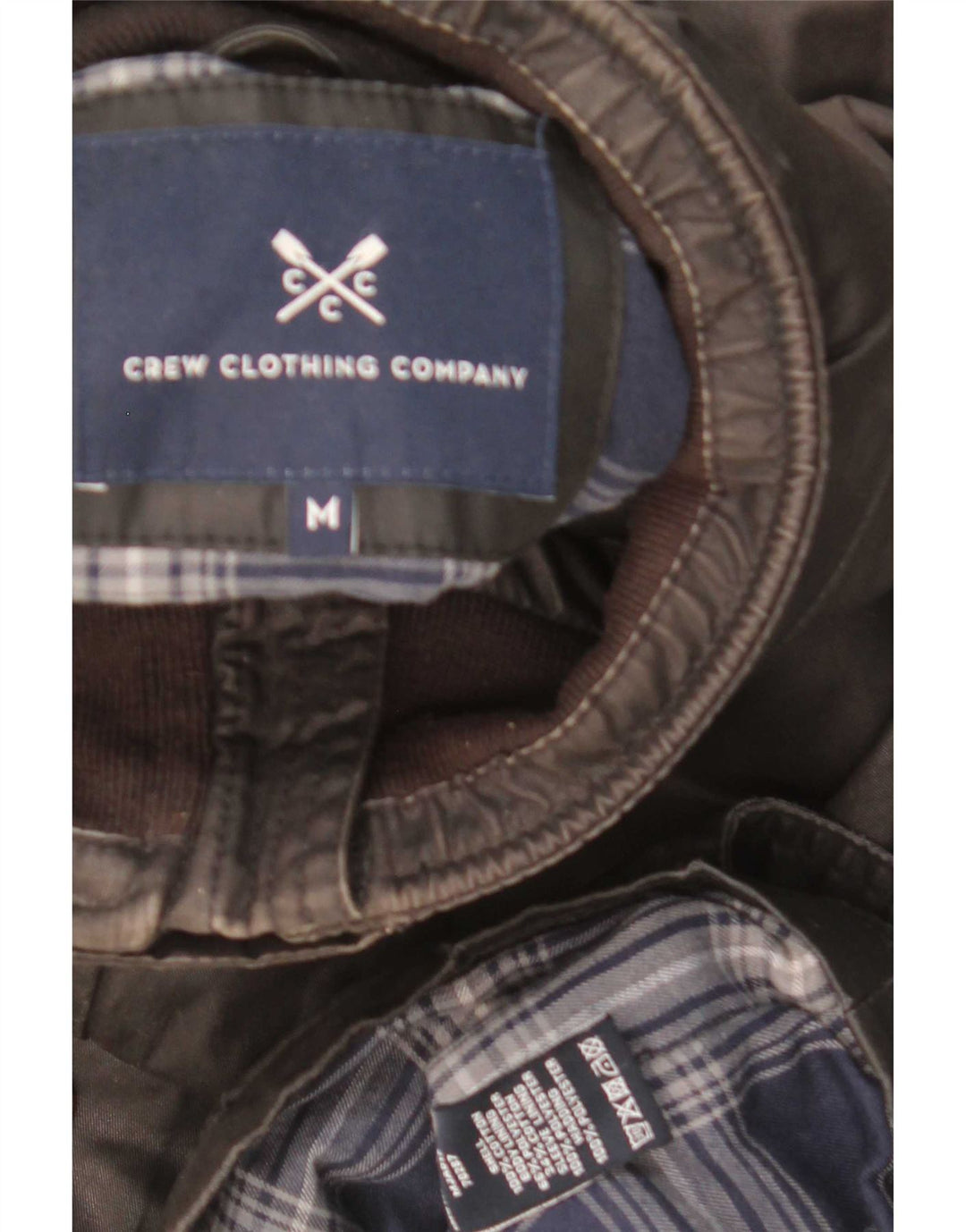 Crew Clothing Herre vokset bomuldsjakke UK 38 Medium Sort Bomuld