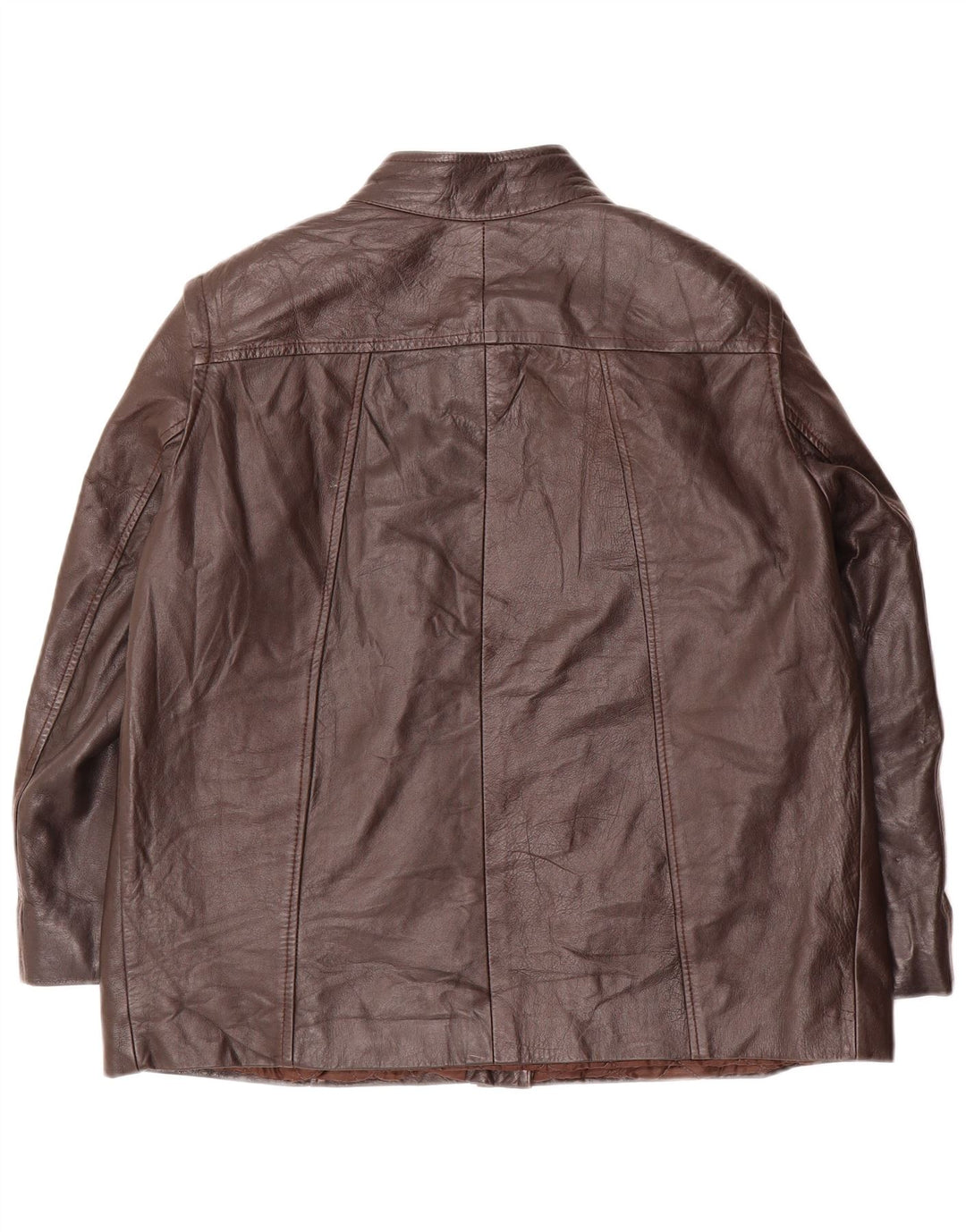 Vintage læderjakke til kvinder UK 18 XL brunt læder