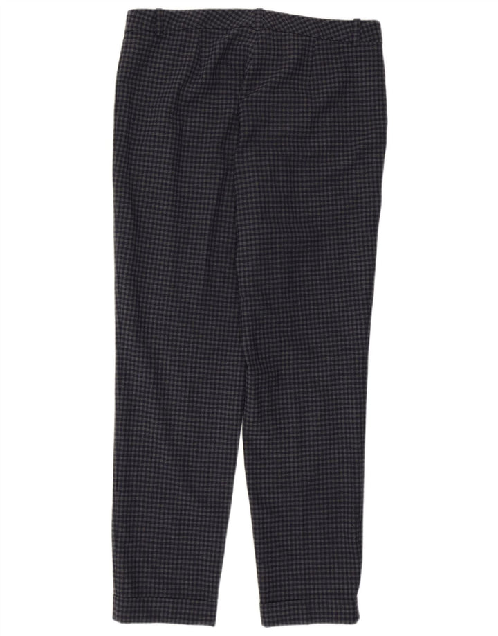 Jigsaw Dame Casual Bukser UK 12 Medium W32 L28 Navy Blue Gingham