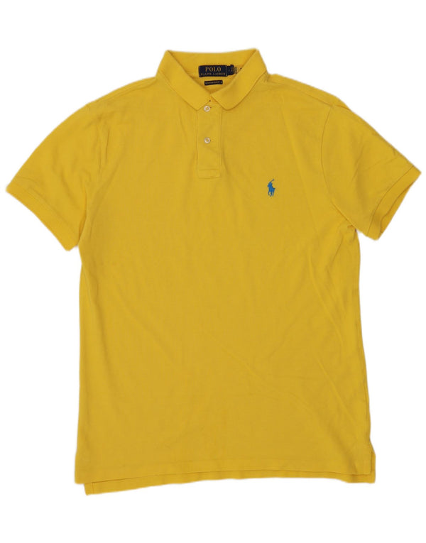 POLO RALPH LAUREN Herre Custom Slim Fit Polo Shirt Medium Gul
