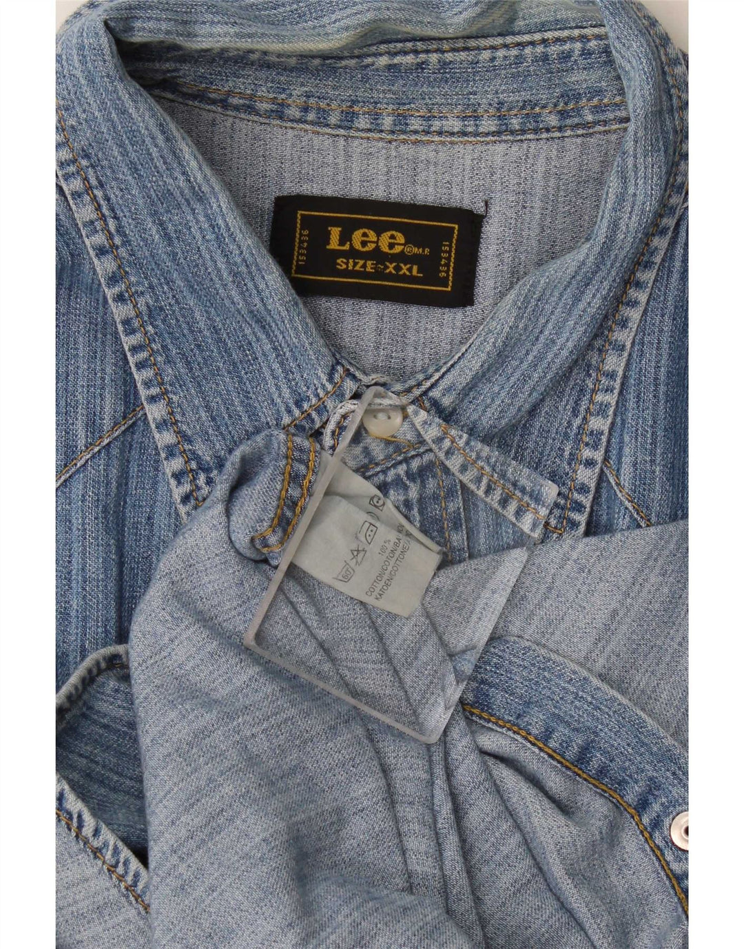 Lee Herre denimskjorte 2XL blå bomuld
