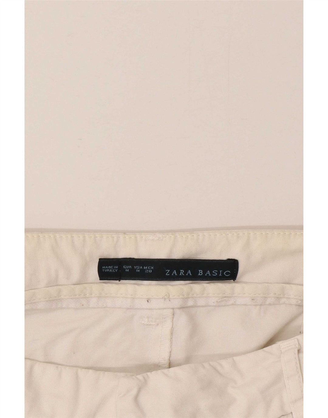 Zara Dame Slim Chino Bukser Medium W32 L30 Hvid Bomuld