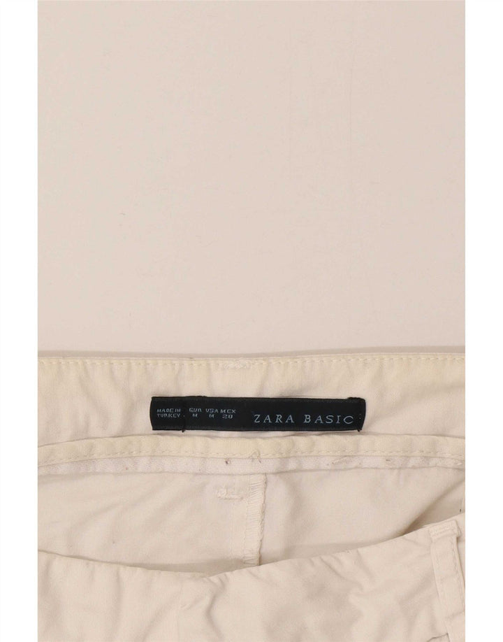 Zara Dame Slim Chino Bukser Medium W32 L30 Hvid Bomuld
