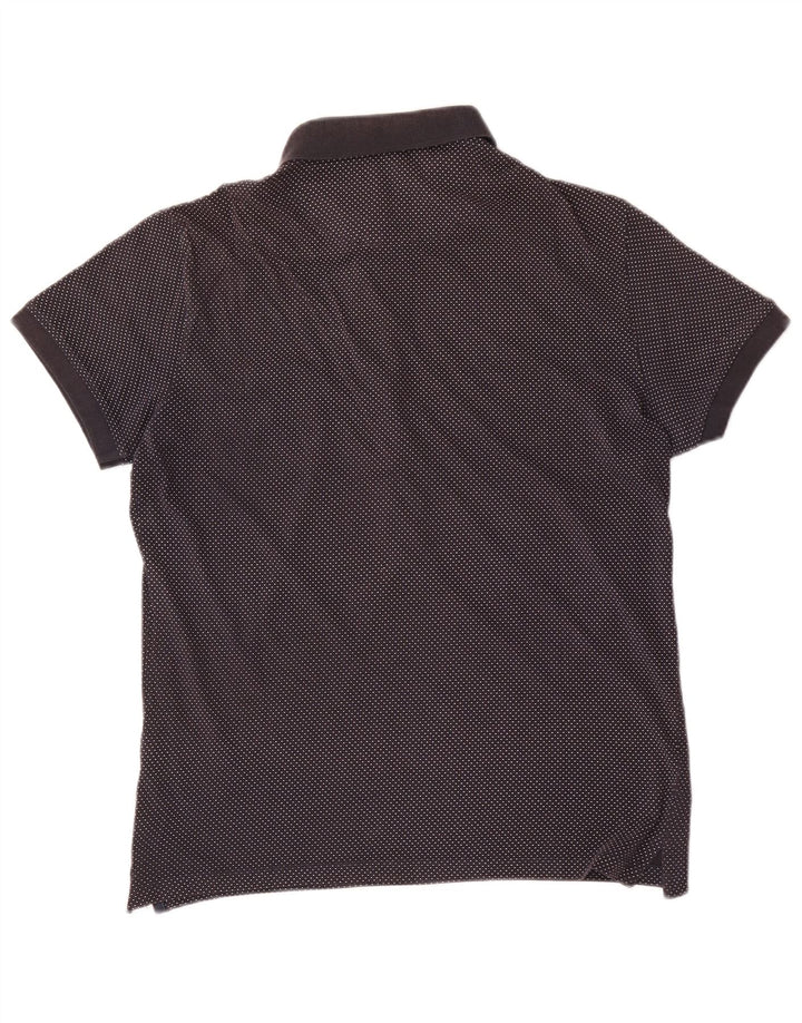 Gas Poloshirt til mænd Medium Navyblå plettet bomuld