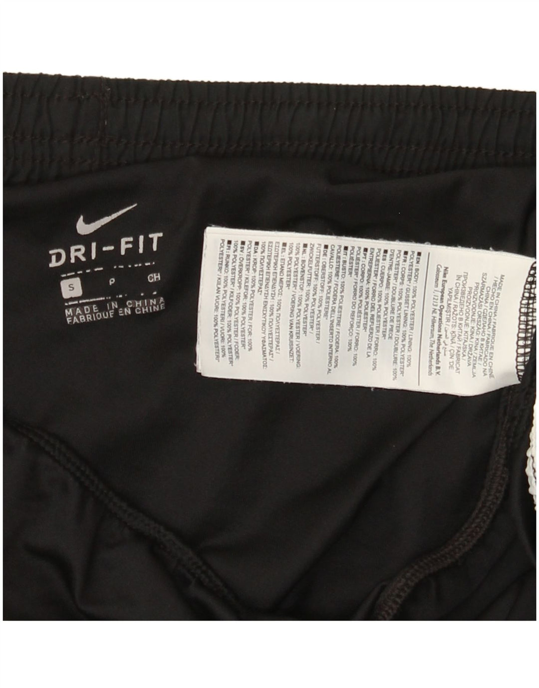 Nike Dame Dri Fit Sport Shorts UK 10 Small Black Polyester