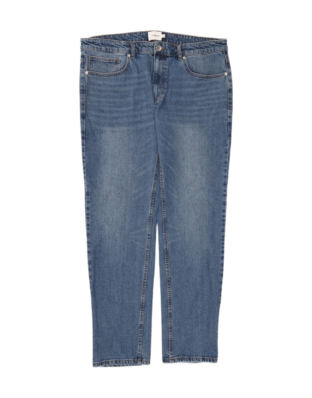 Farah Dame Slim Jeans W36 L32 Blå Bomuld