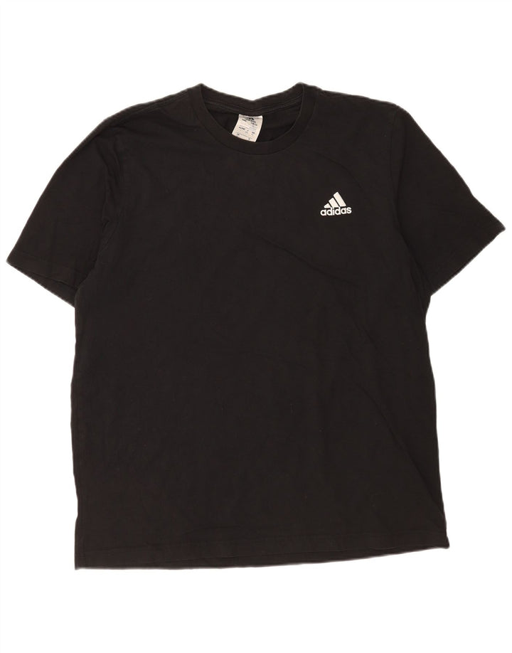 Adidas Herre T-Shirt Top Stor Sort Bomuld