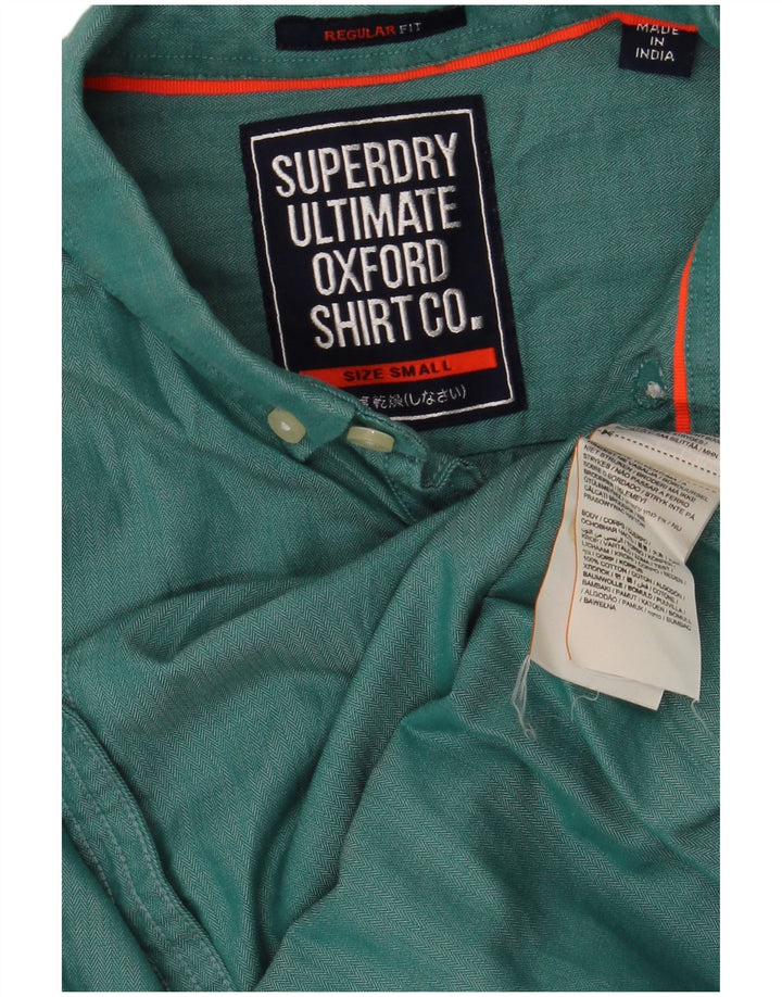 SUPERDRY Herre Regular Fit skjorte Lille grøn bomuld