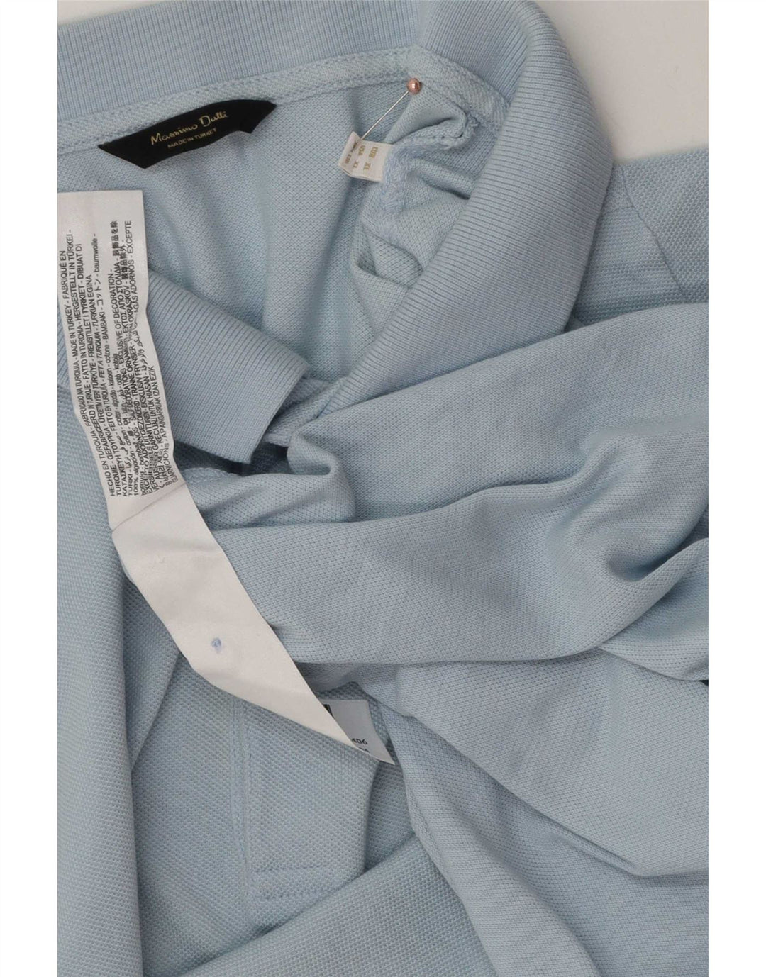 Massimo Dutti Herre Polo Shirt XL Blå Bomuld
