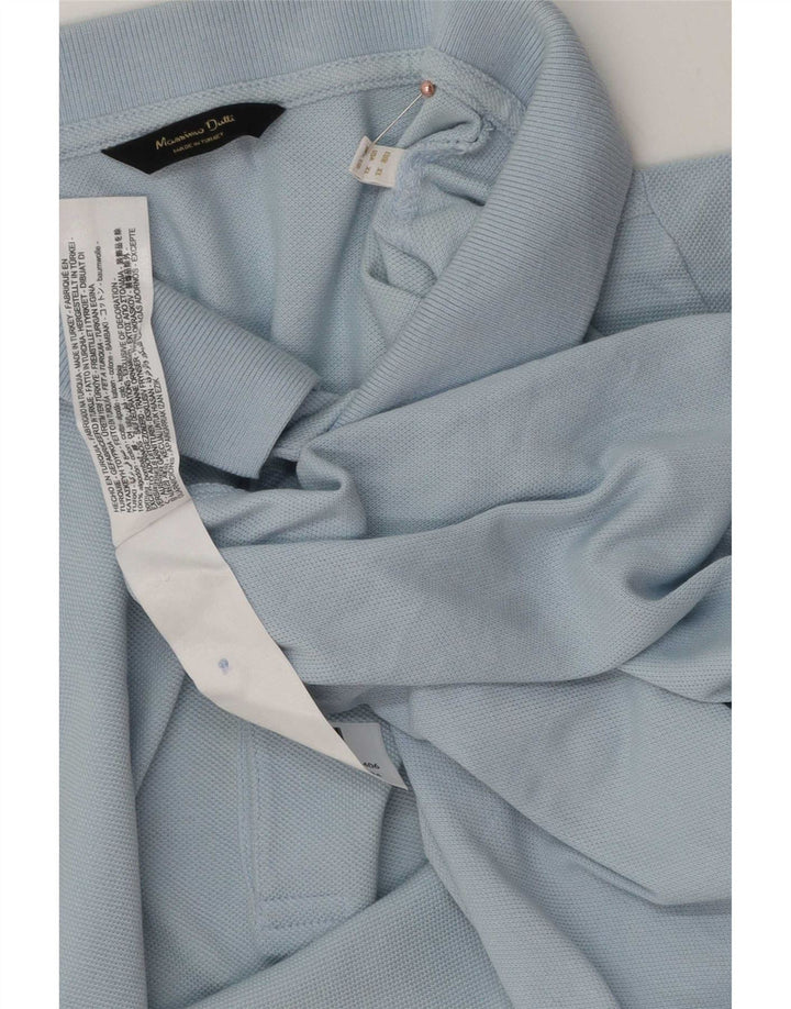 Massimo Dutti Herre Polo Shirt XL Blå Bomuld