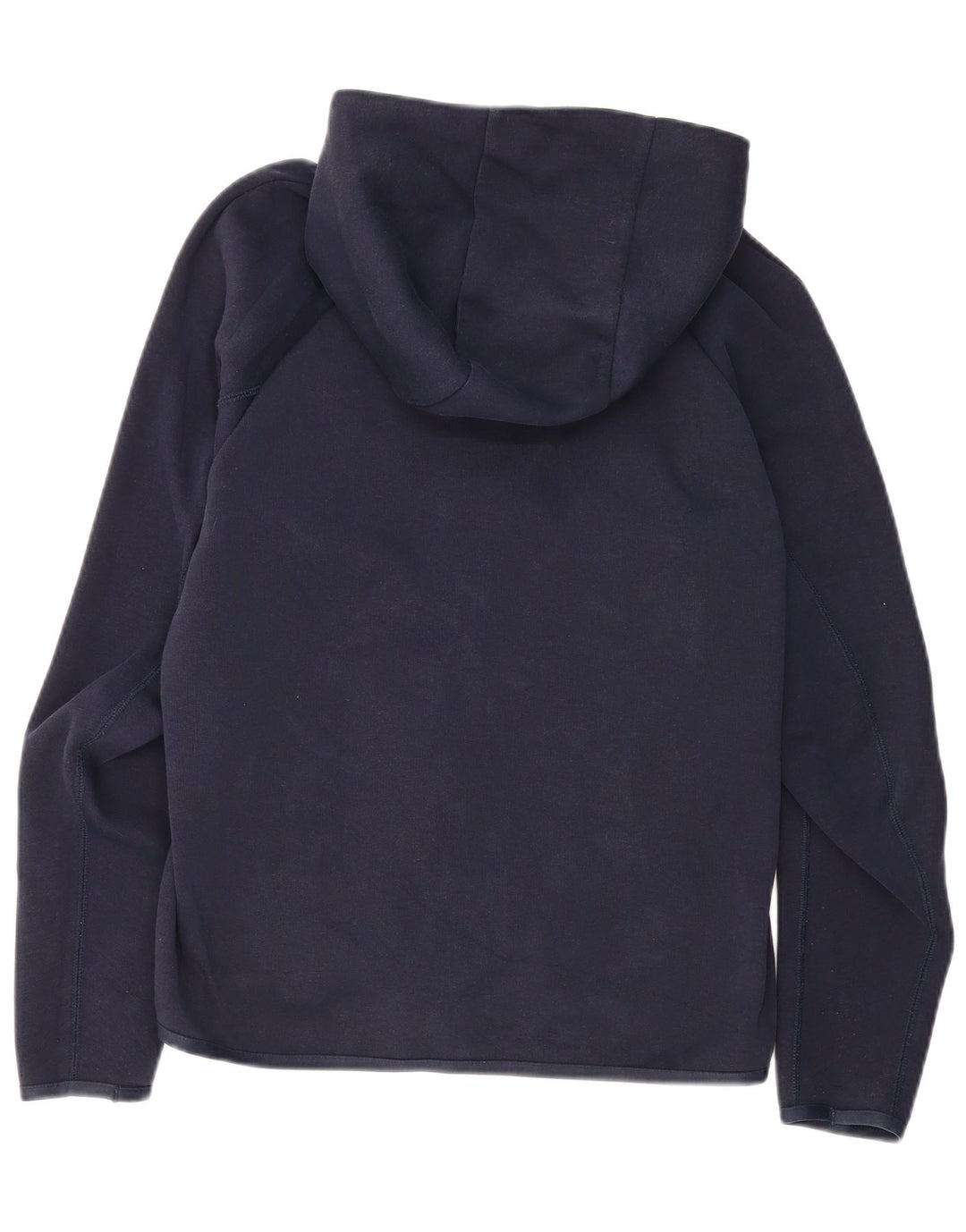 NIKE Mens Zip Hoodie Sweater Small Navy Blue Cotton