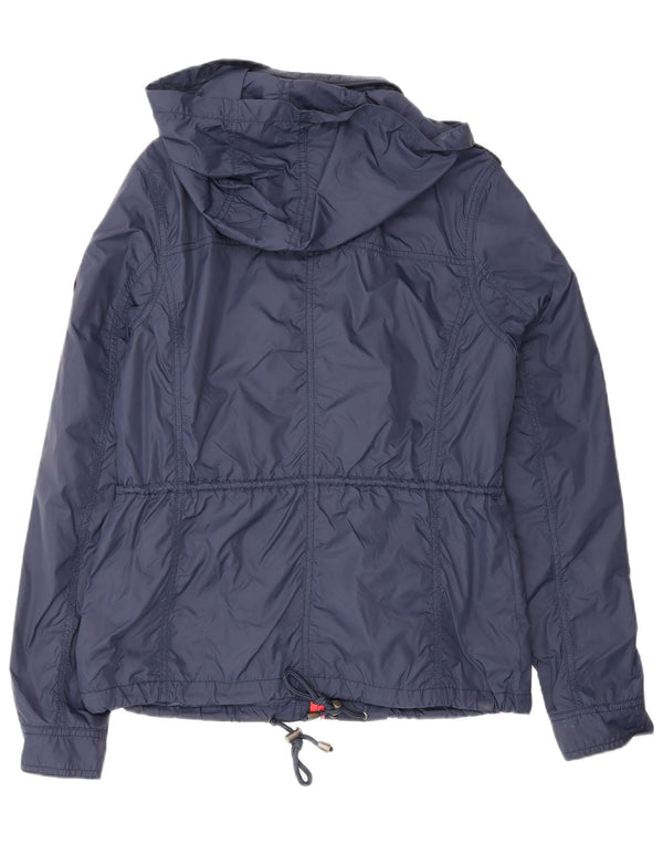 Tommy Hilfiger Militær regnjakke med hætte til kvinder UK 14 Medium Navy Blue