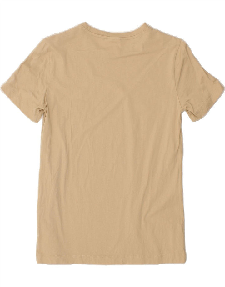 CHAMPION Womens Graphic T-Shirt Top UK 12 Medium Beige Vintage Champion and Second-Hand Champion from Messina Hembry 