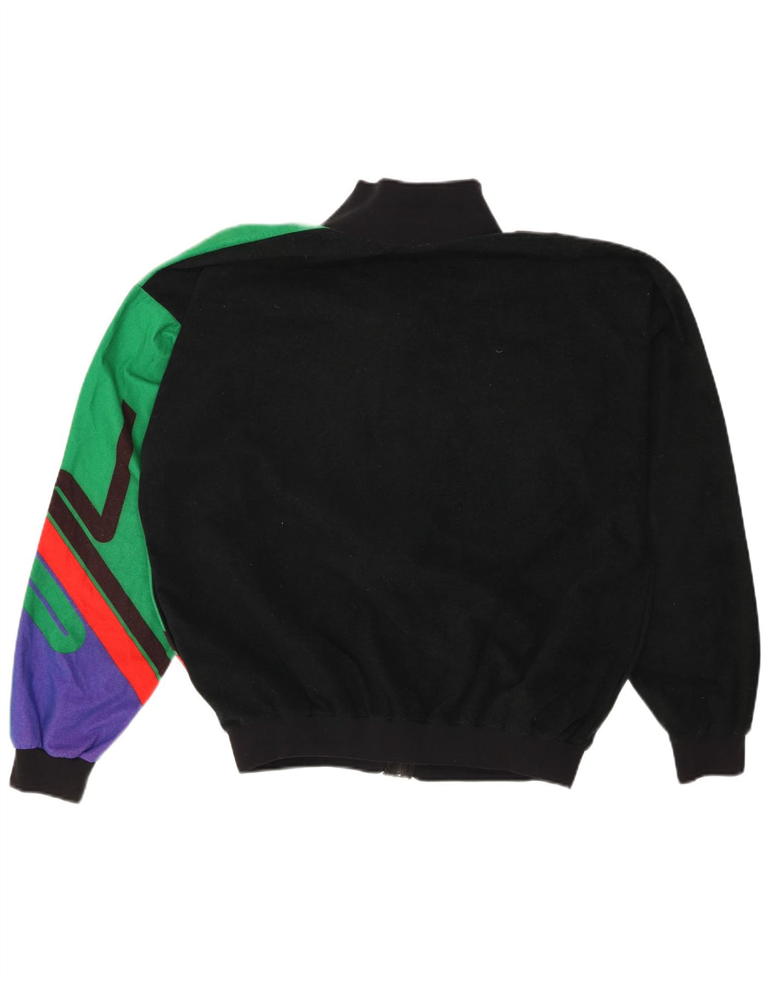 VINTAGE Træningsdragt til mænd Topjakke XL Sort Colourblock Polyester