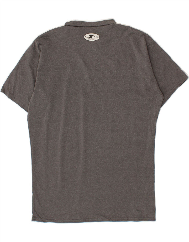 STARTER Mens T-Shirt Top XL Grey Polyester Vintage Starter and Second-Hand Starter from Messina Hembry 