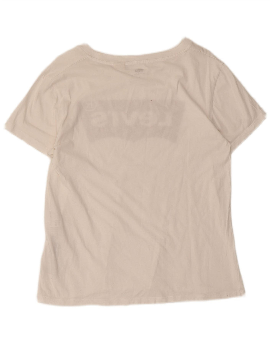 Levi's Grafisk T-shirt top til kvinder UK 12 Medium hvid bomuld