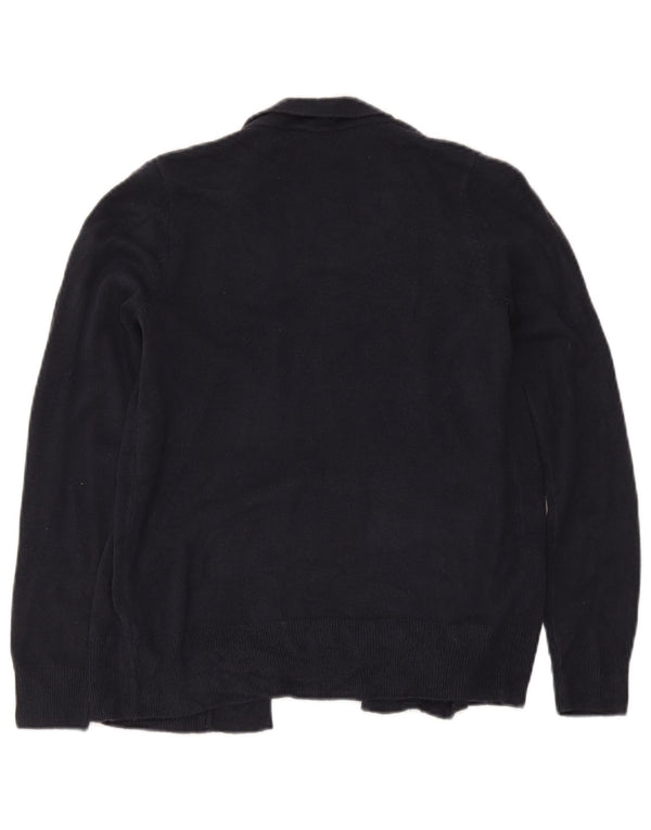 Marks & Spencer Womens Open Cardigan Sweater Small Navy Blue Acryl