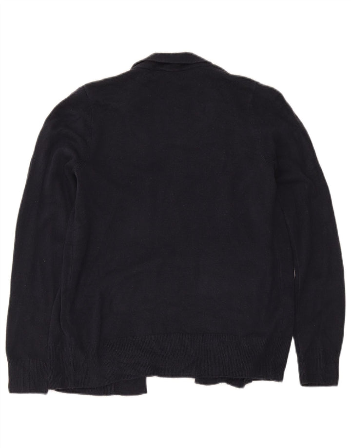 Marks & Spencer Womens Open Cardigan Sweater Small Navy Blue Acryl