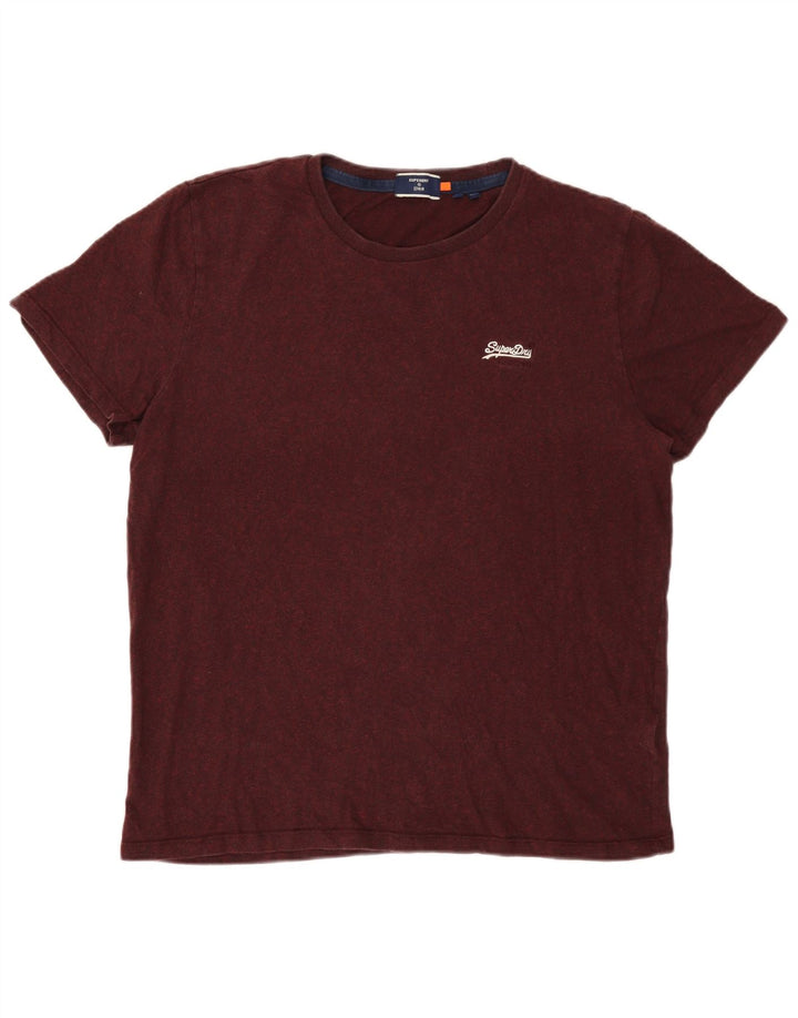 Superdry Grafisk T-shirt top til mænd 2XL Burgundy