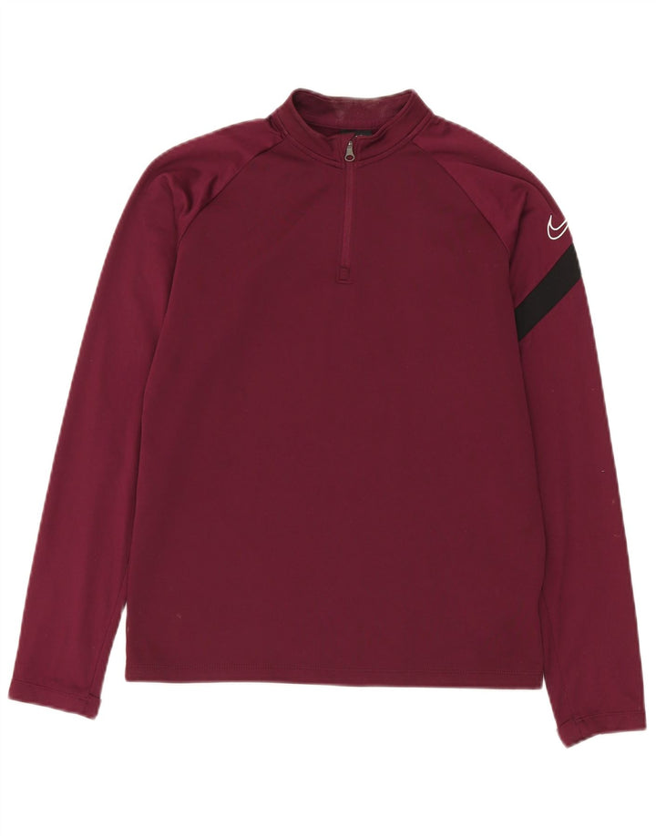Nike Boys Dri Fit Grafisk Pullover Træningsdragt Top 12-13 år Large Burgundy
