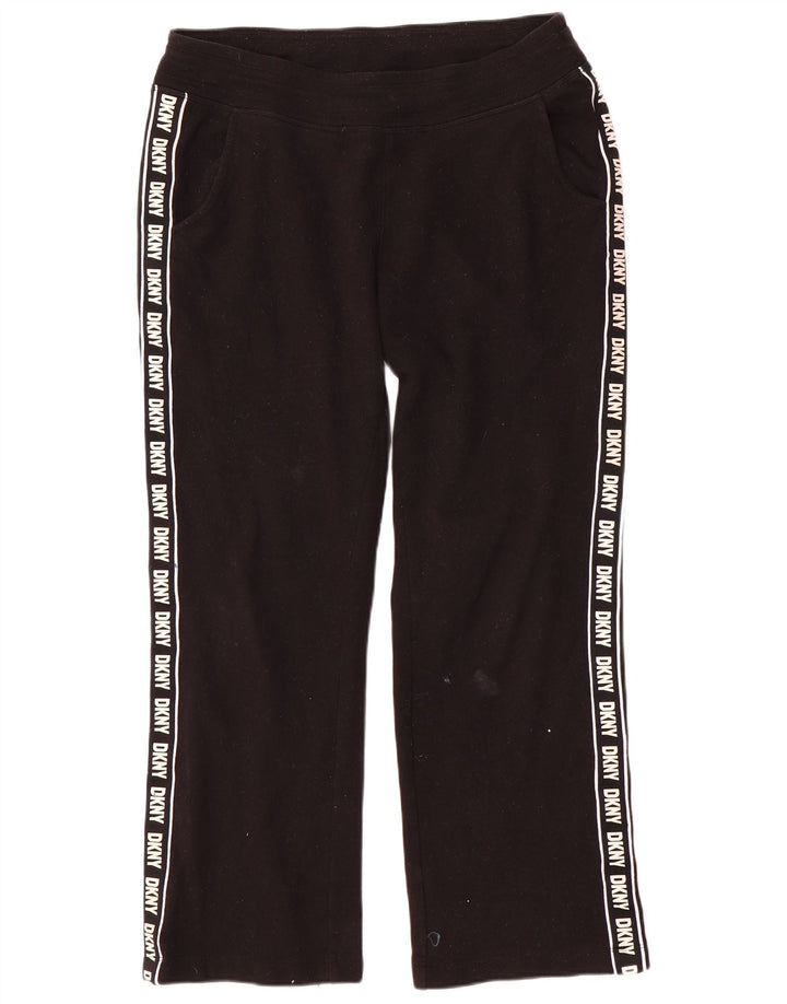 Dkny Dame Grafisk Træningsdragt Bukser UK 14 Medium Sort Bomuld