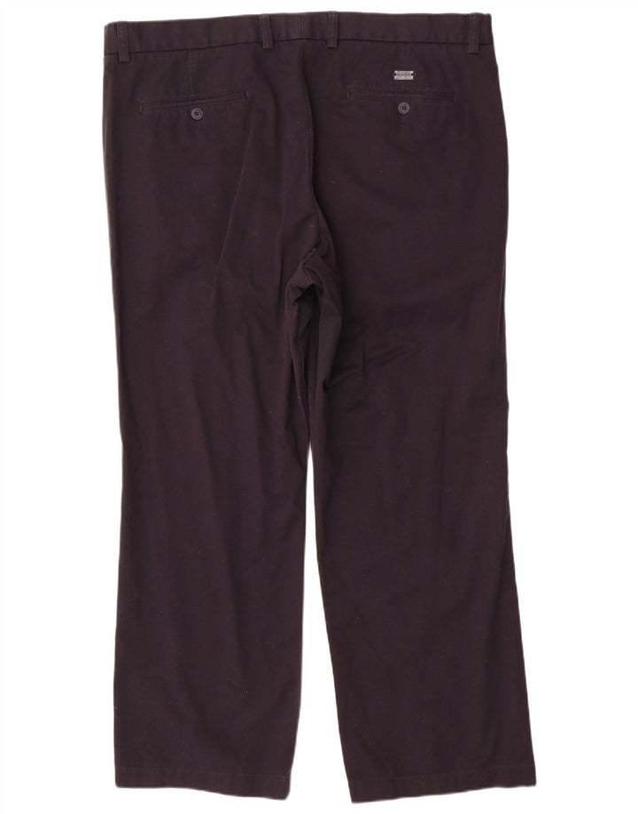 Marks & Spencer Herre Blue Harbor Pegged Suit Bukser W42 L29 Navy Bomuld