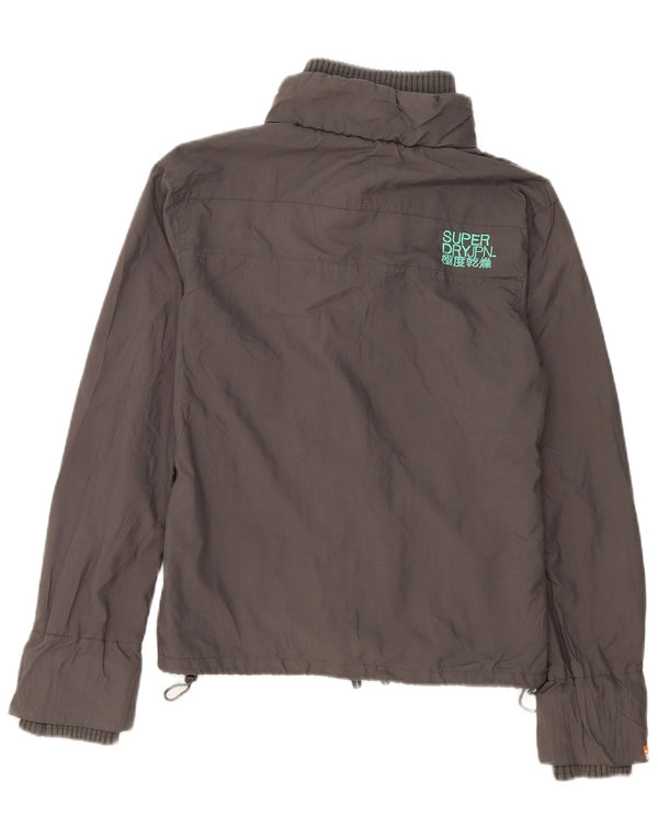 Superdry Womens Bomber Jacket UK 16 Large Grå Nylon