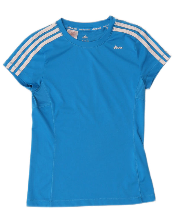 Adidas Boys Climacool T-Shirt Top 11-12 År Blå Polyester