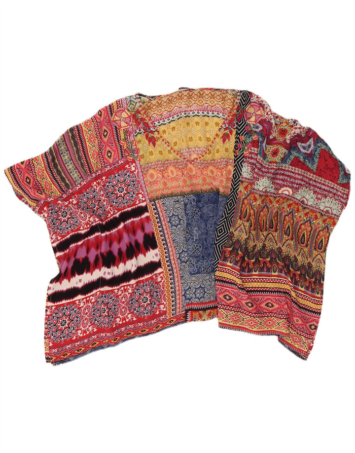 DESIGUAL Dame Oversized bluse Top UK 14 Medium Multicolored Paisley