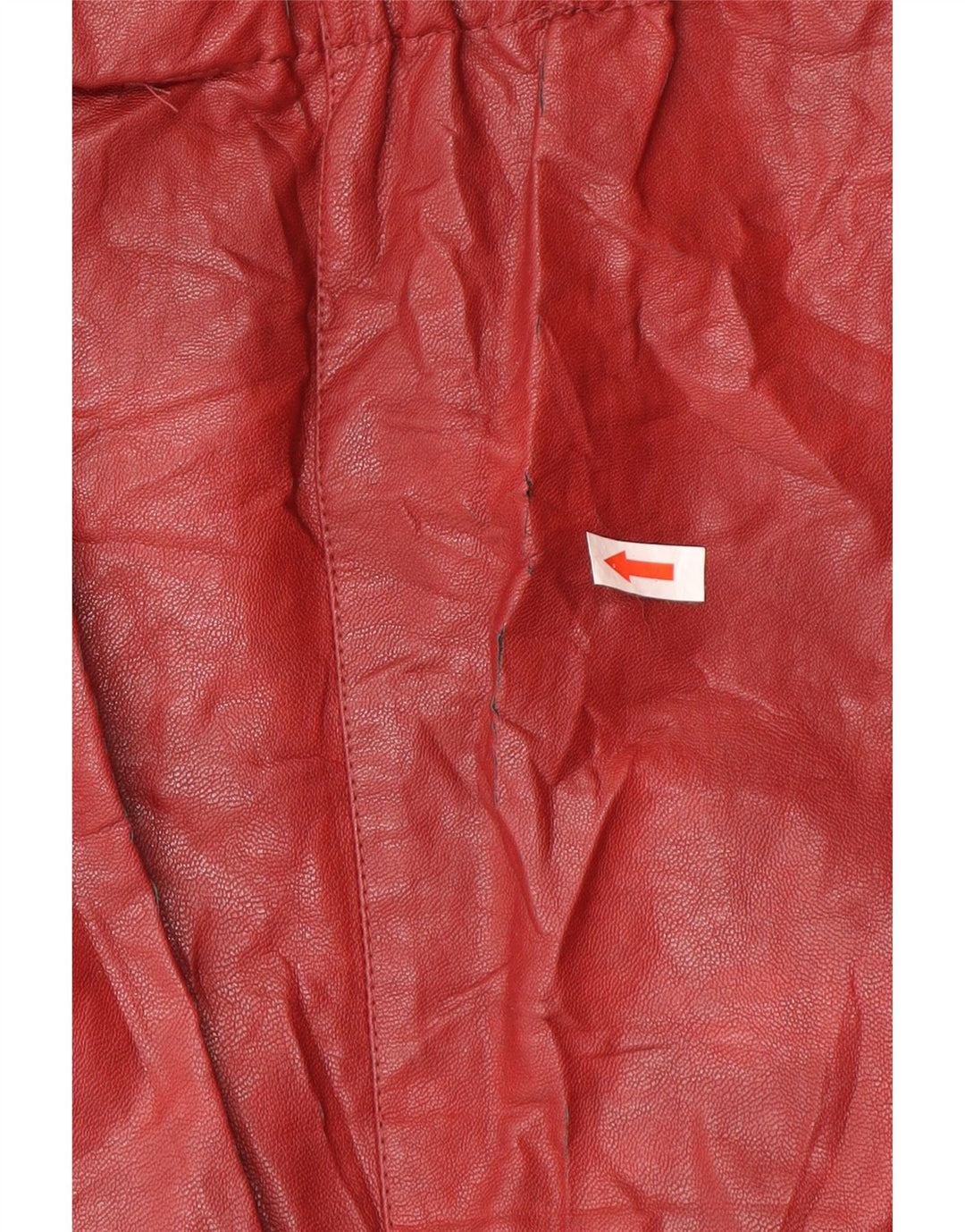 Zara Dame Læder Nederdel Small W26 Burgundy