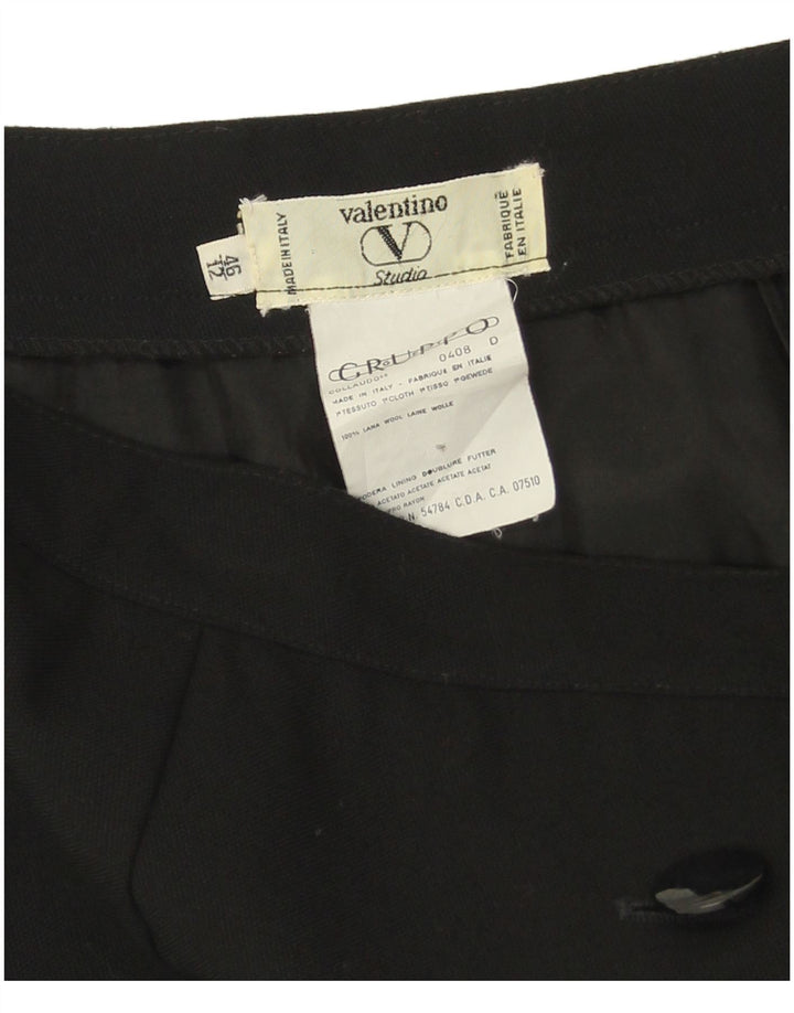 Valentino Lige nederdel til kvinder IT 46 Large W32 Sort Uld