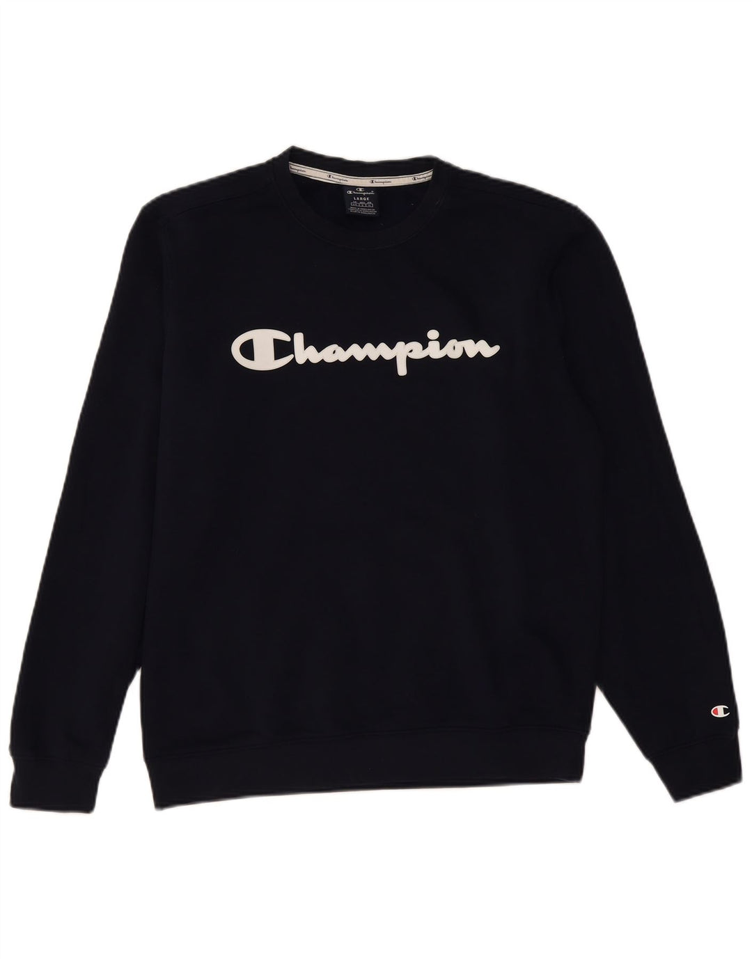 Champion Herre Grafisk Sweatshirt Jumper Large Navy Blue