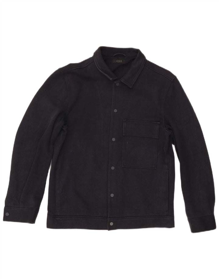 Cos Herre Utility Jacket UK 36 Small Navy Blue Cotton