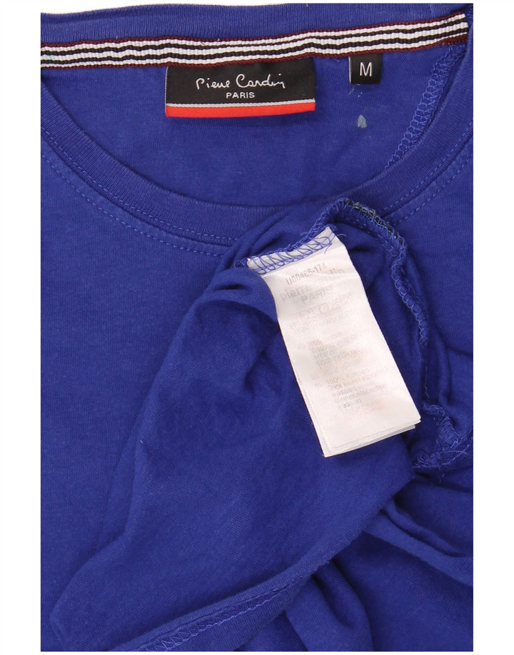 Pierre Cardin Herre T-Shirt Top Medium Blå Bomuld