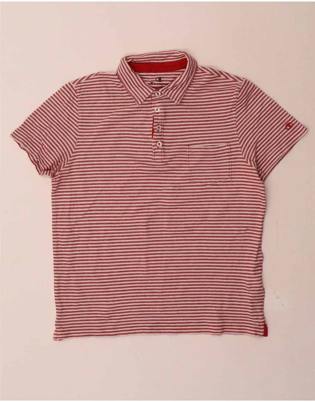 Champion herre poloshirt Stor rødstribet bomuld