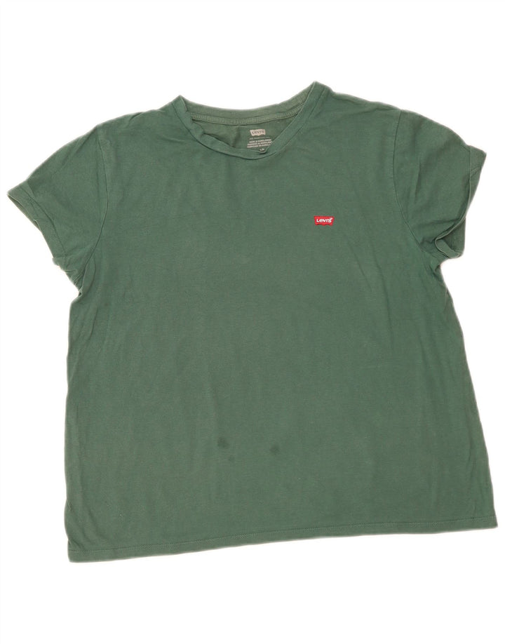 Levi's Dame T-Shirt Top UK 16 Stor Grøn