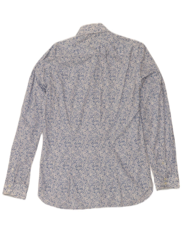 Ted Baker Herreskjorte str. 15 Medium Blue Floral Cotton