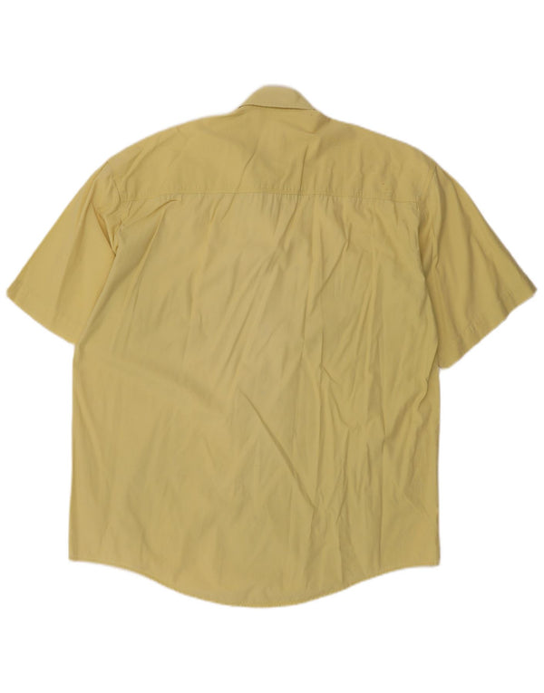 McNeal kortærmet herreskjorte stor gul bomuld