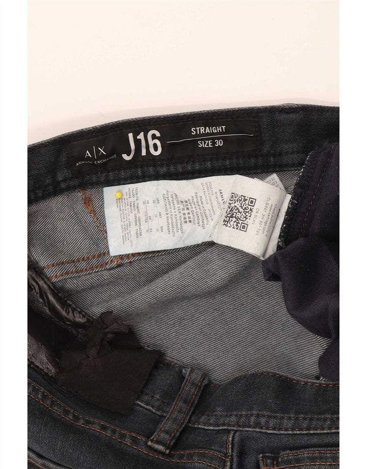 Armani Exchange Herre Straight Jeans W30 L32 Marineblå Bomuld