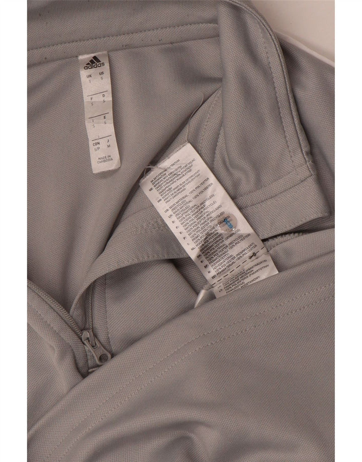 Adidas Herre Aeroready Zip Neck Pullover Træningsdragt Top Lille grå polyester
