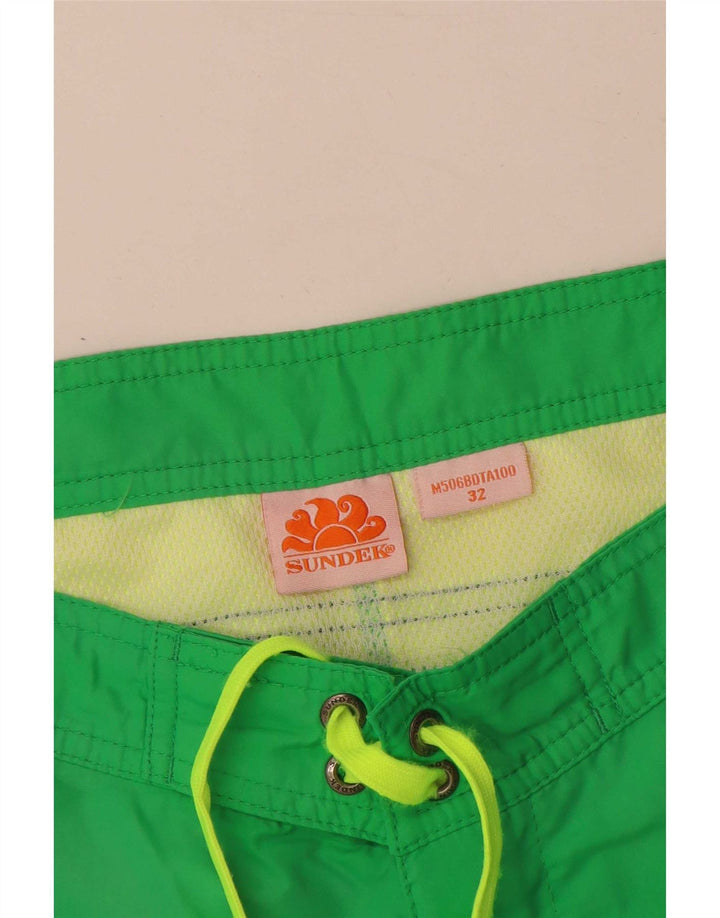 Sundek Herre svømmeshorts Medium Grøn Colourblock Nylon
